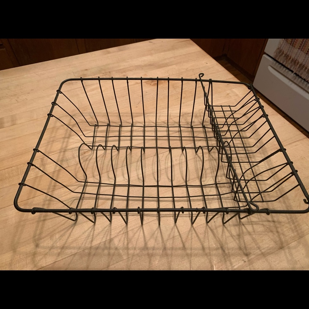 Farmhouse Antique metal dish drain🖤